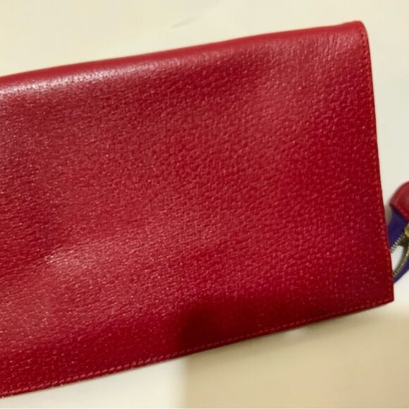 NWOT Aspinal of London red reptile cosmetic case. - Picture 10 of 13